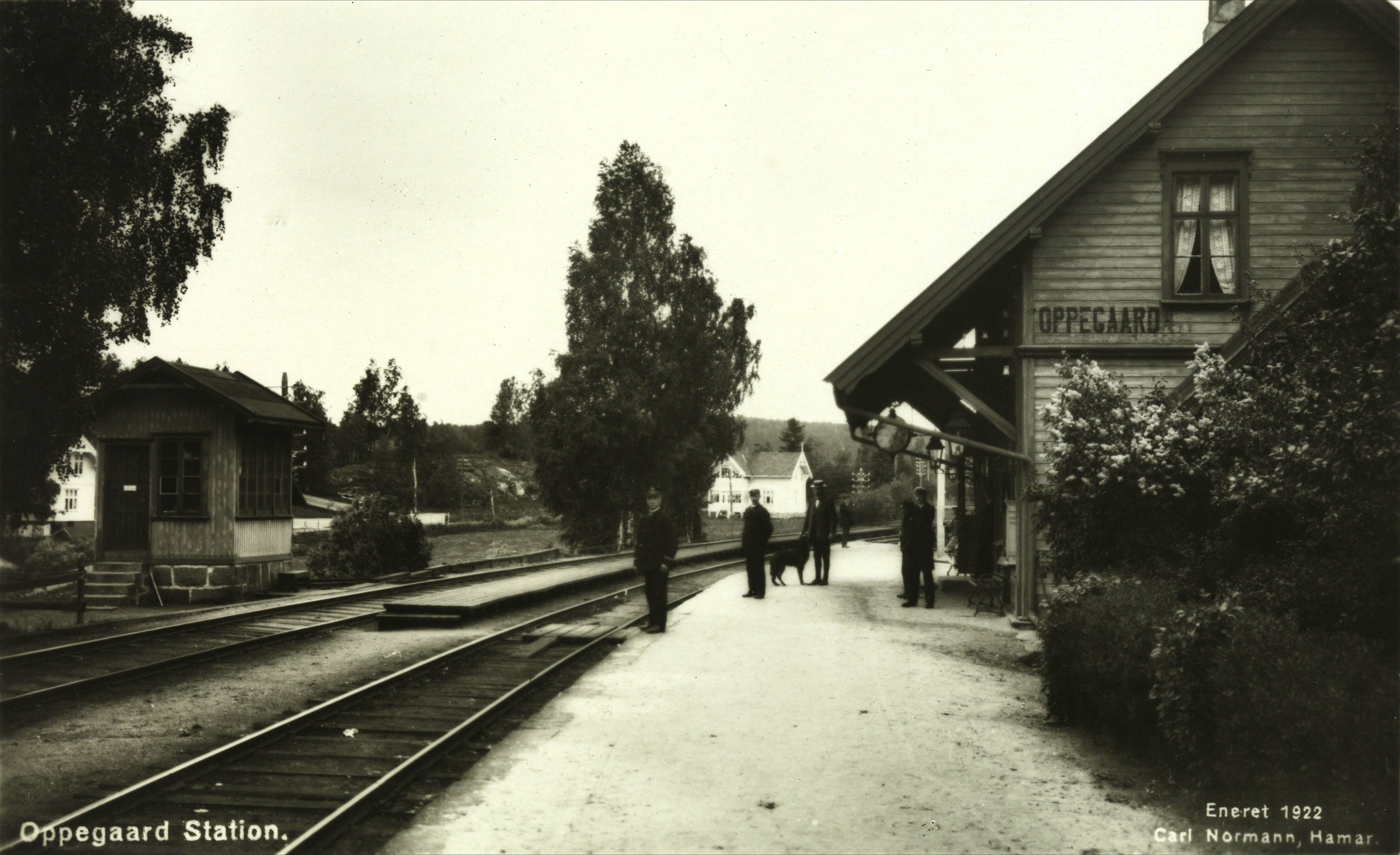 Historic view of Oppegård railway station in Nordre Follo
