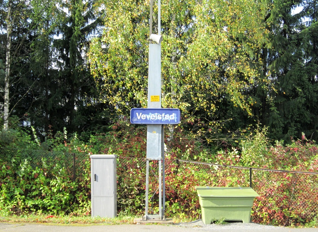 Vevelstad railway halt serving the Vevelstad and Vevelstadåsen area